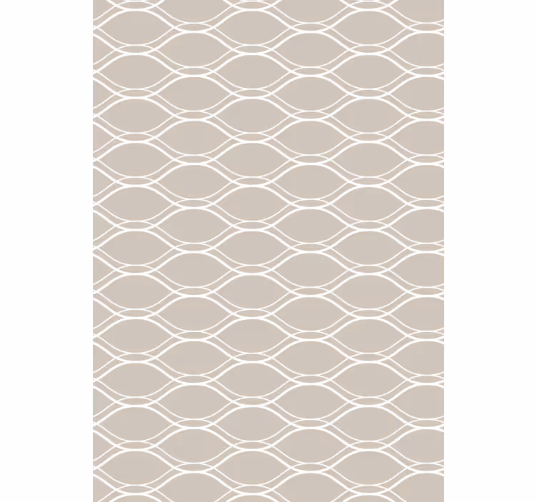 Rolgordijn buitenshuis beige met witte lijnen patroon - TenStickers