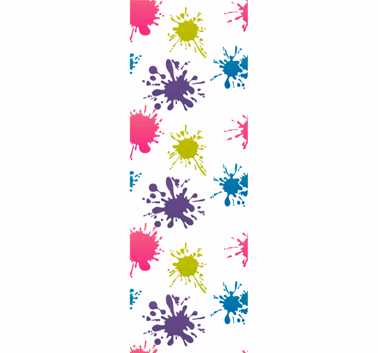 Rolgordijn tienerkamer multicolor spetters - TenStickers
