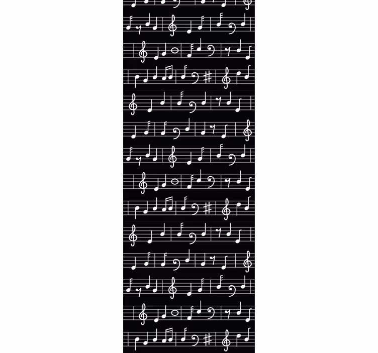 Rolgordijn tienerkamer muziekthema - TenStickers