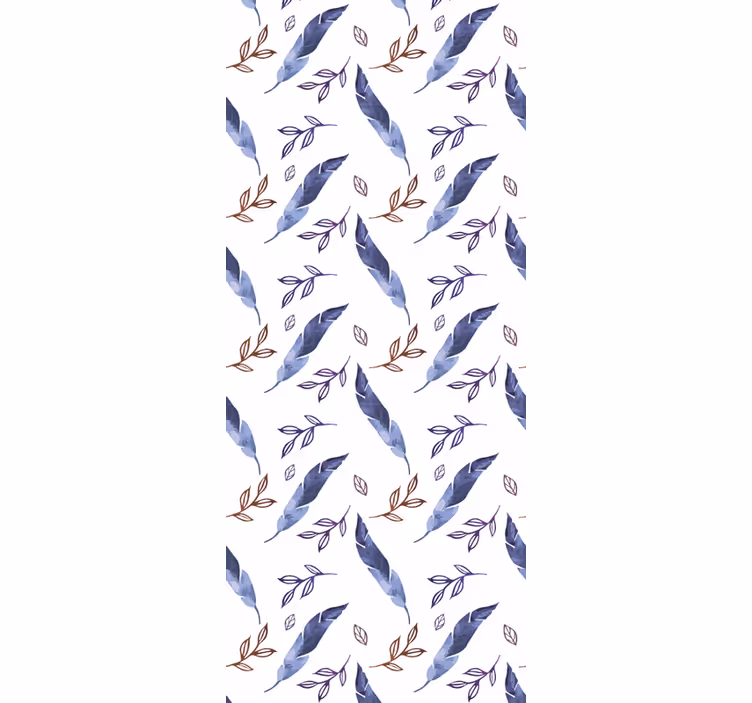 Rolgordijn tienerkamer elegante abstracte waterverfveer - TenStickers