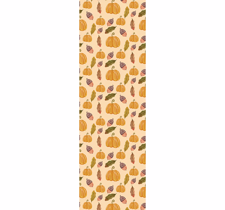 Klassiek rolgordijn vintage pompoenen en bladeren - TenStickers