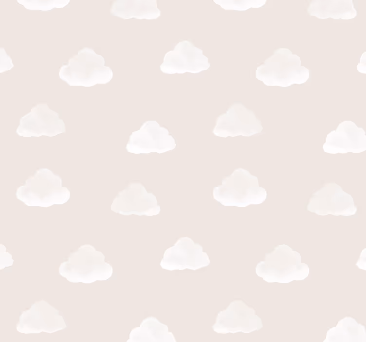 Babykamer rolgordijn beige wolkenpatroon - TenStickers