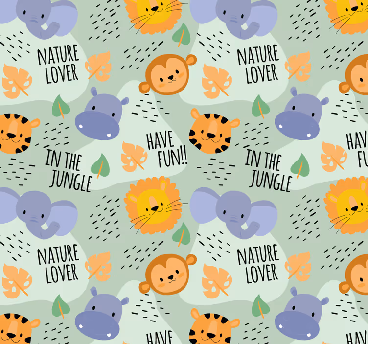 Babykamer rolgordijn jungle voor kinderen - TenStickers