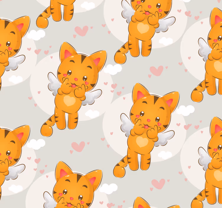 Babykamer rolgordijn schattige kittens die vliegen - TenStickers
