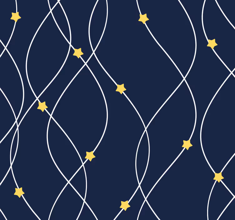 Babykamer rolgordijn gele sterren op blauwe achtergrond - TenStickers