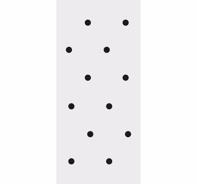 Gang rolgordijn nordic stijl zwarte stippen - TenStickers