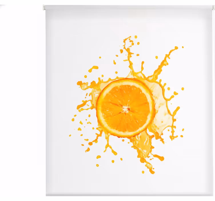 Rolgordijn keuken 130 cm oranje fruit - TenStickers
