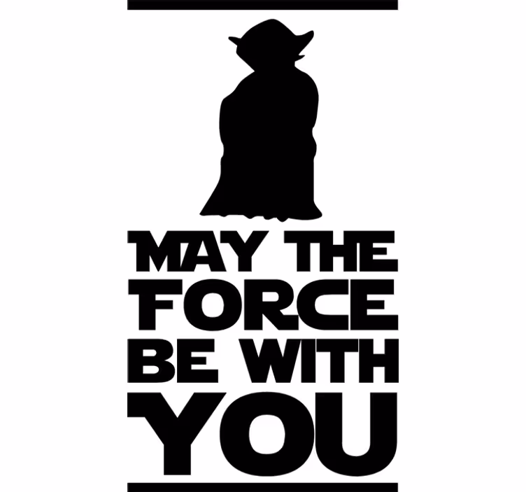 Rolgordijn series en film yoda decoratieve tekst - TenStickers