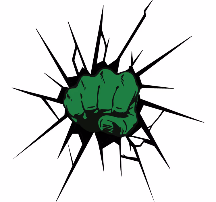 Superhelden raambekleding trampantojo hulk - TenStickers