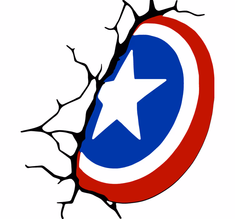 Superhelden raambekleding captain america’s schild - TenStickers