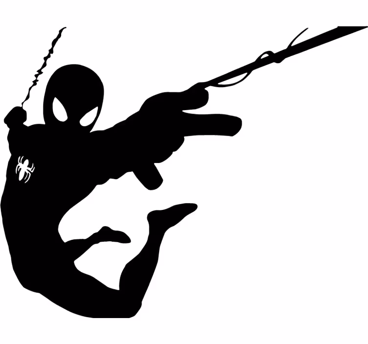 Superhelden raambekleding silhouet spiderman - TenStickers