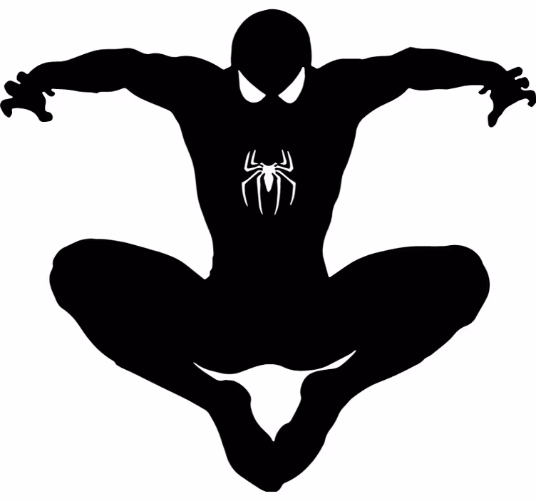 Superhelden raambekleding spiderman silhouet - TenStickers
