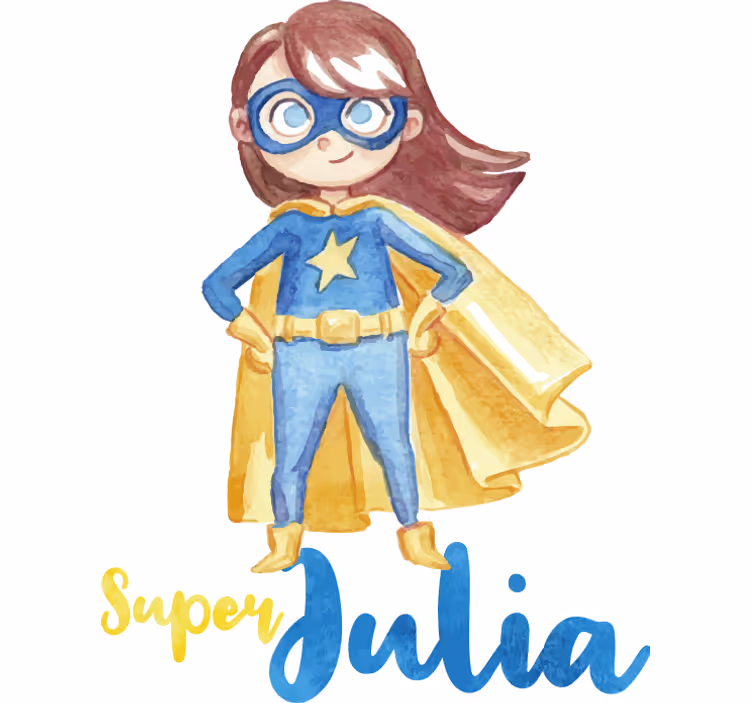 Superhelden raambekleding meisjes superheld gepersonaliseerd - TenStickers
