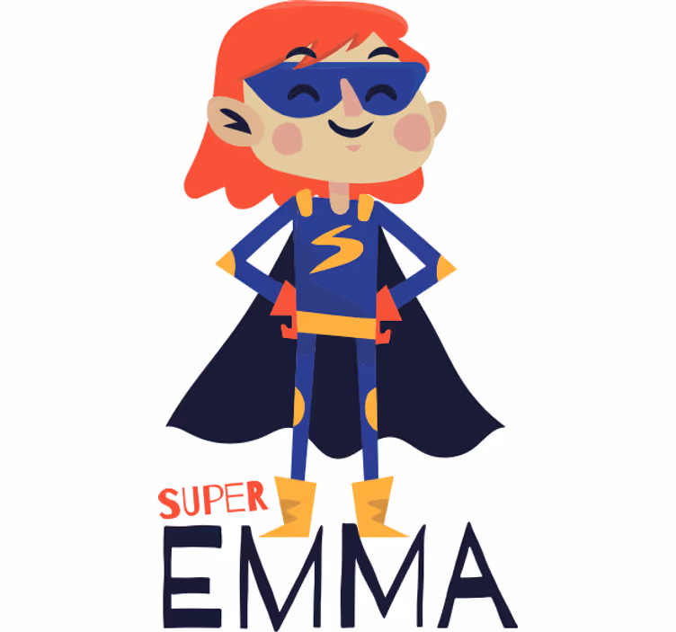 Superhelden raambekleding gepersonaliseerd voor haar - TenStickers