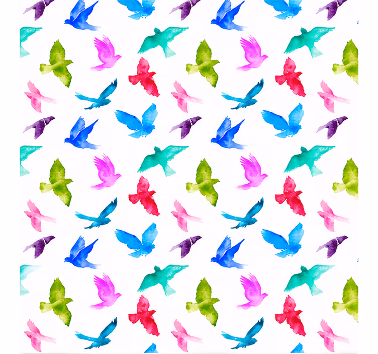 Rolgordijn woonkamer breedte 50 kleurrijke vogels patroon - TenStickers