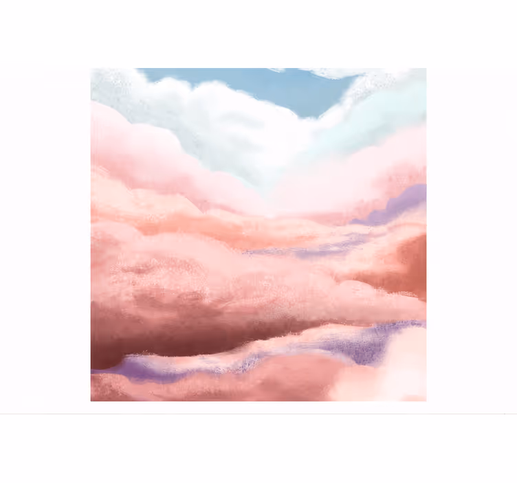 Roze rolgordijn breedte 180 perzikachtige wolken - TenStickers