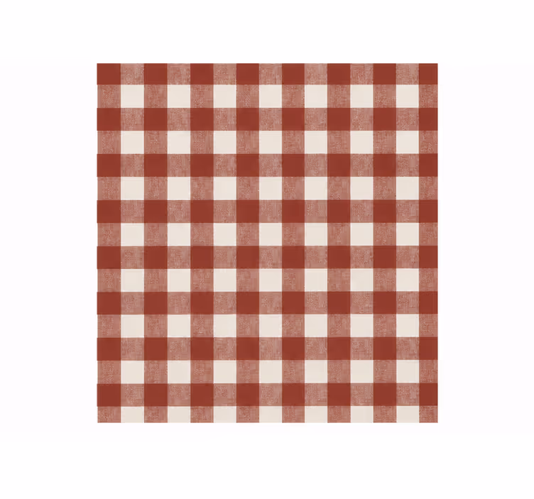 Rolgordijn rood rustiek grote vierkante ruit - TenStickers