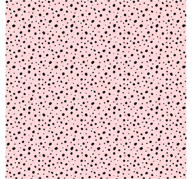 Roze rolgordijn met dalmatiër stippen blush - TenStickers