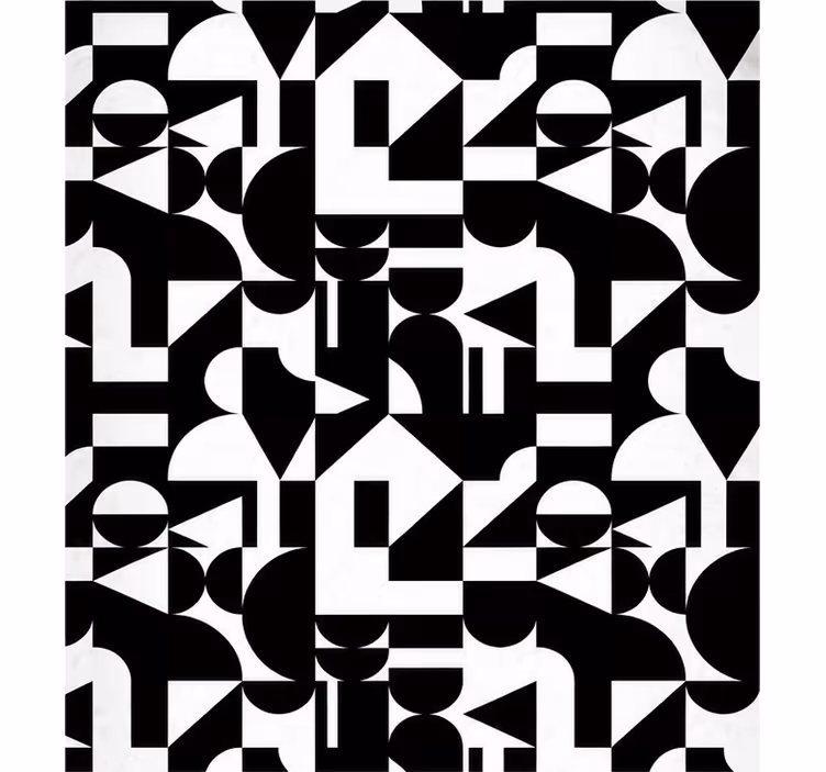 Raambekleding badkamer geometrisch tegelmodern patroon - TenStickers