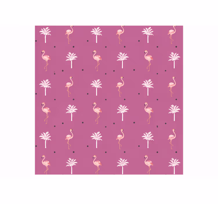 Roze rolgordijn flamingopatroon vrolijk speels - TenStickers
