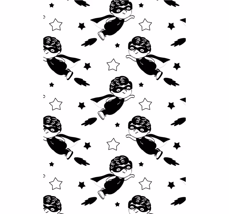 Superheld cartoon patroon babykamer rolgordijn - TenStickers
