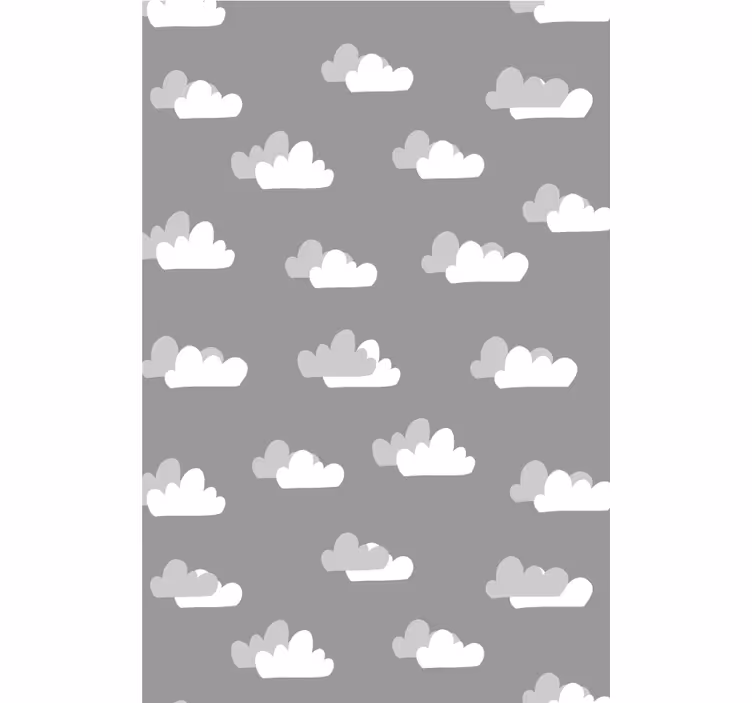 Babykamer rolgordijn met grijs cumulus wolkenpatroon - TenStickers