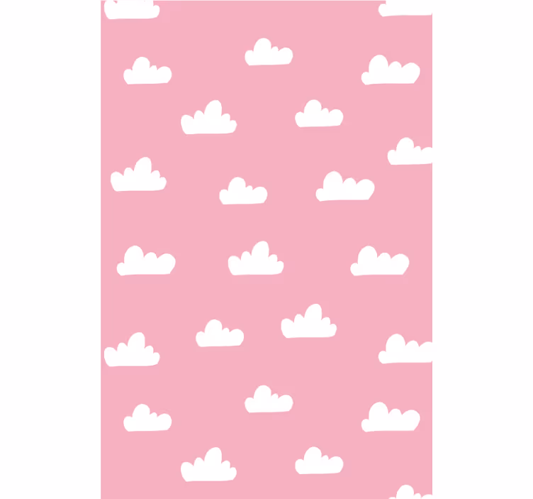 Wolken rolgordijnën Roze patroon - TenStickers