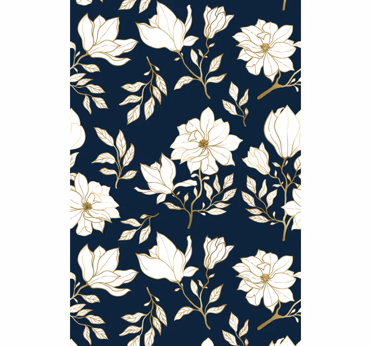 Botanische illustratie rolgordijn bloemen - TenStickers