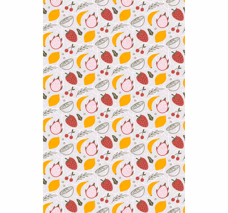 Citrusvruchten patroon rolgordijn fruit en groente - TenStickers