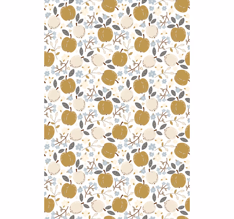 Appel bloemenprint rolgordijn fruit en groente - TenStickers