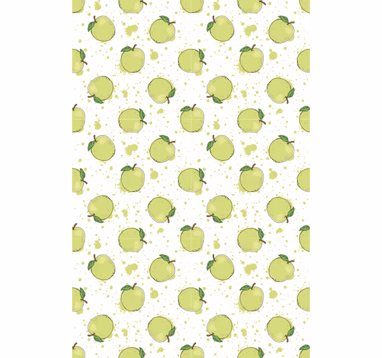 Groene appelreeks rolgordijn fruit en groente - TenStickers