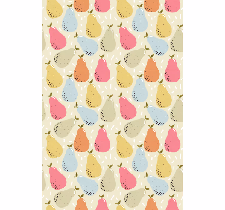 Patroon peer illustratie rolgordijn fruit en groente - TenStickers