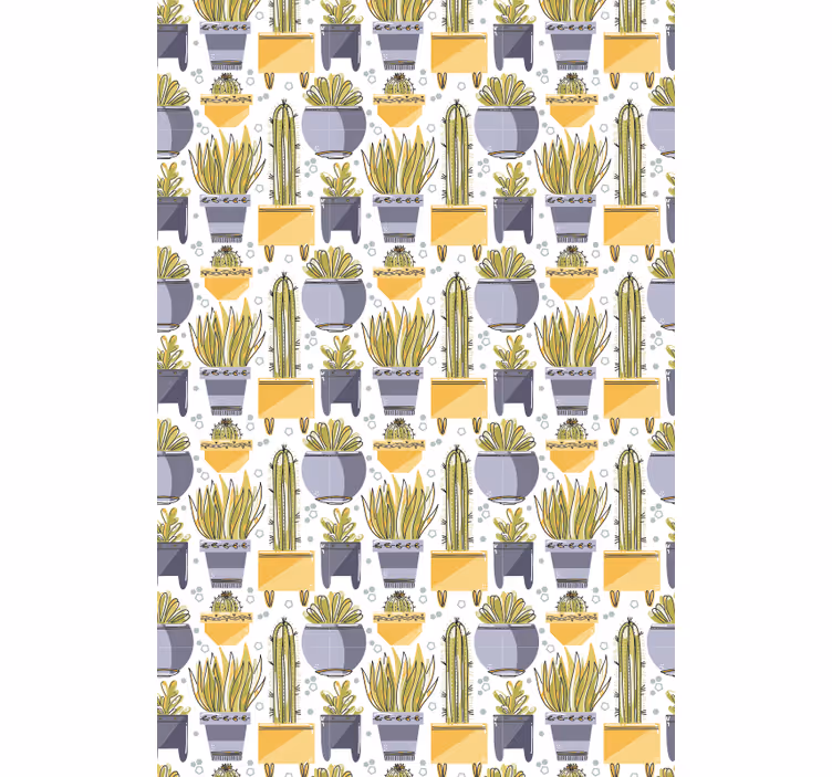 Potplant patronen rolgordijn cactus - TenStickers