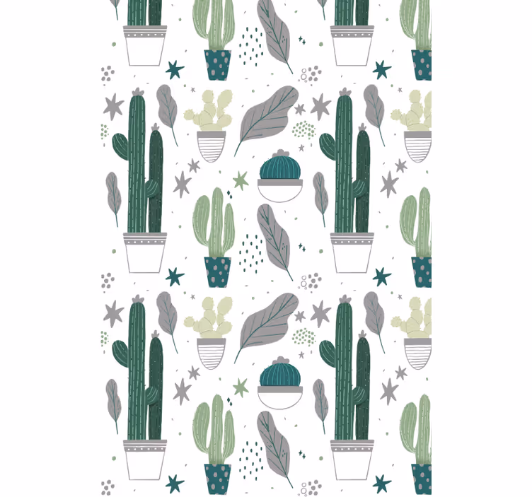 Gearceerde tonen rolgordijn cactus - TenStickers