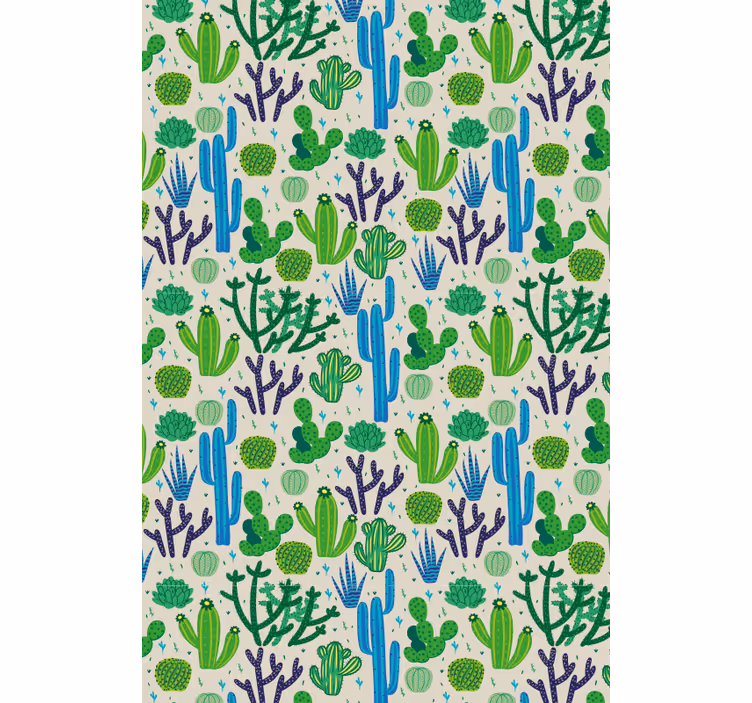 Cactussen patroon ontwerp rolgordijn cactus - TenStickers