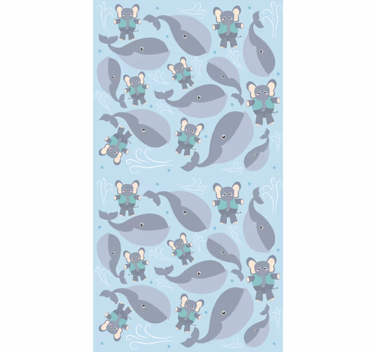 Speelse dieren babykamer rolgordijn - TenStickers