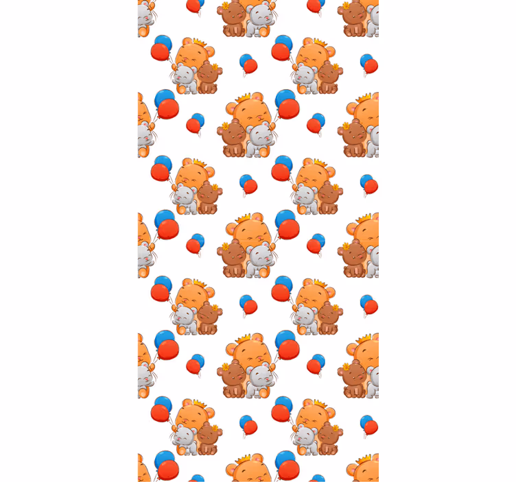 Vriendelijk berenpatroon babykamer rolgordijn - TenStickers