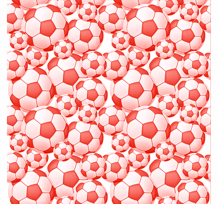 Voetbal patroon rood rolgordijn - TenStickers