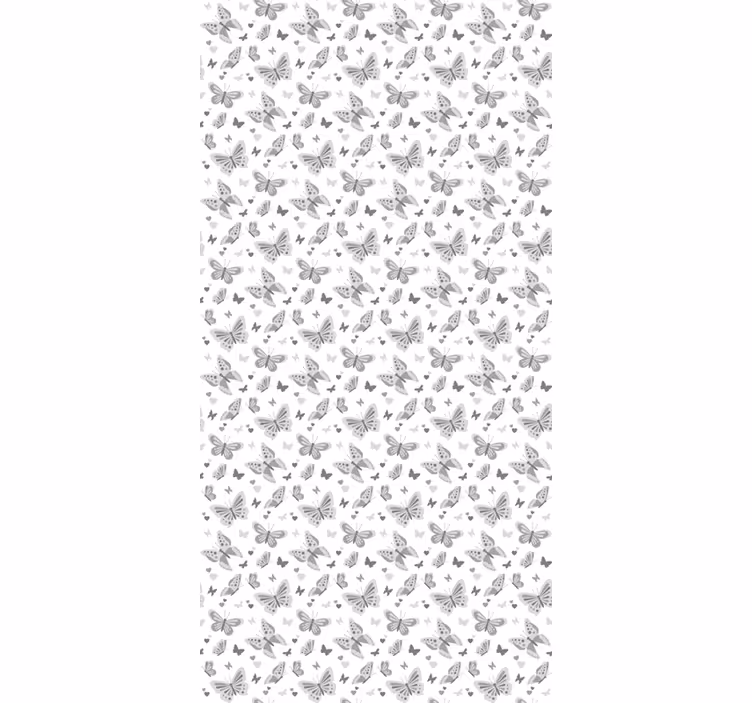 Grijs patroon raambekleding vlinders - TenStickers