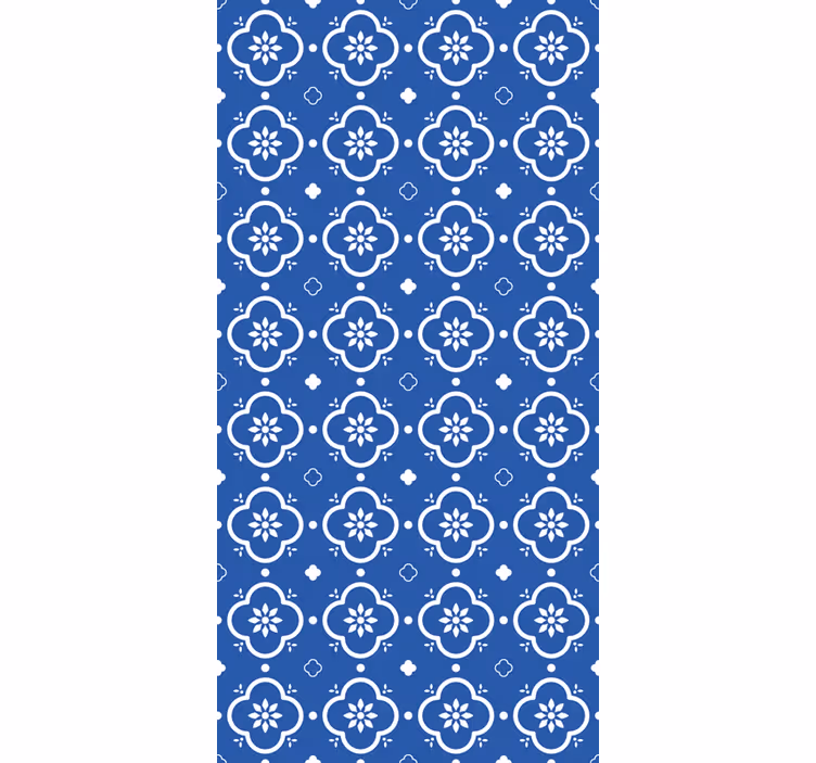 Geometrische bloemmotief rolgordijn anders - TenStickers