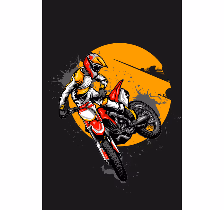 Rolgordijn tienerkamer Motor plezier sport - TenStickers