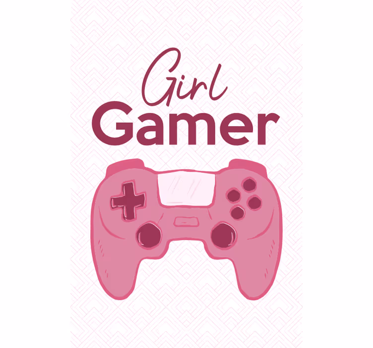 Meisjescontroller nerd rolgordijn - TenStickers