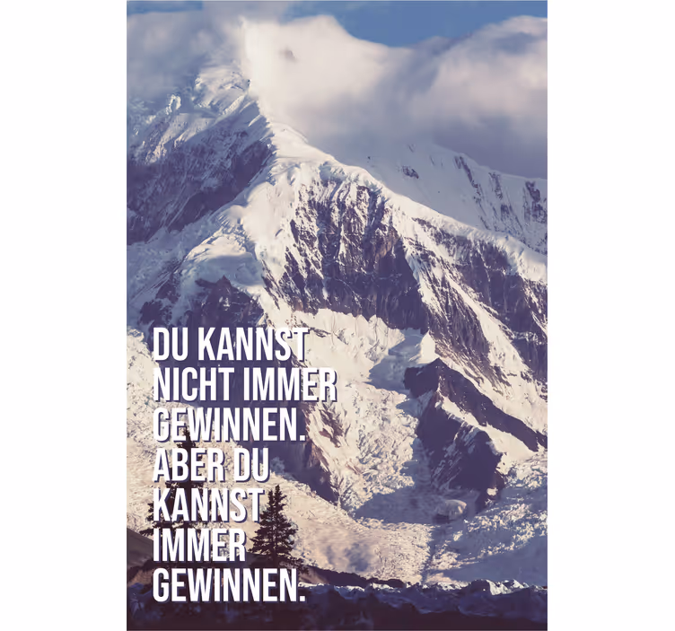 Immer gewinnen bergtoppen kantoor raambekleding - TenStickers
