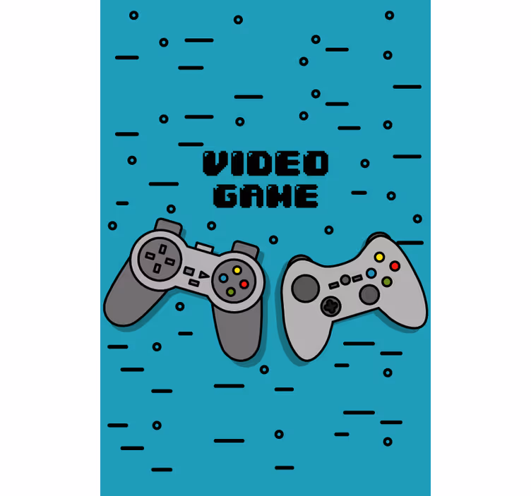 Nerd rolgordijnen Twee retro controllers - TenStickers