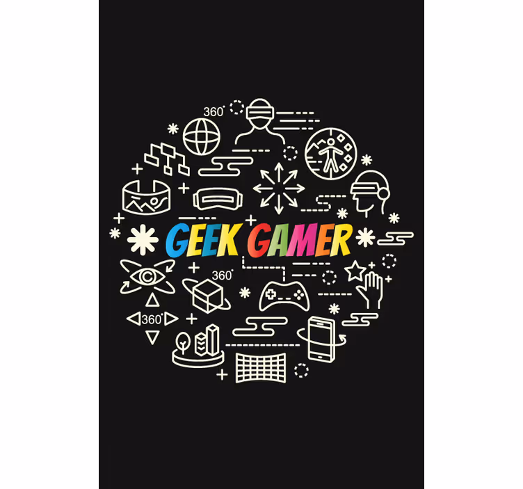 Game-krabbels nerd rolgordijn - TenStickers