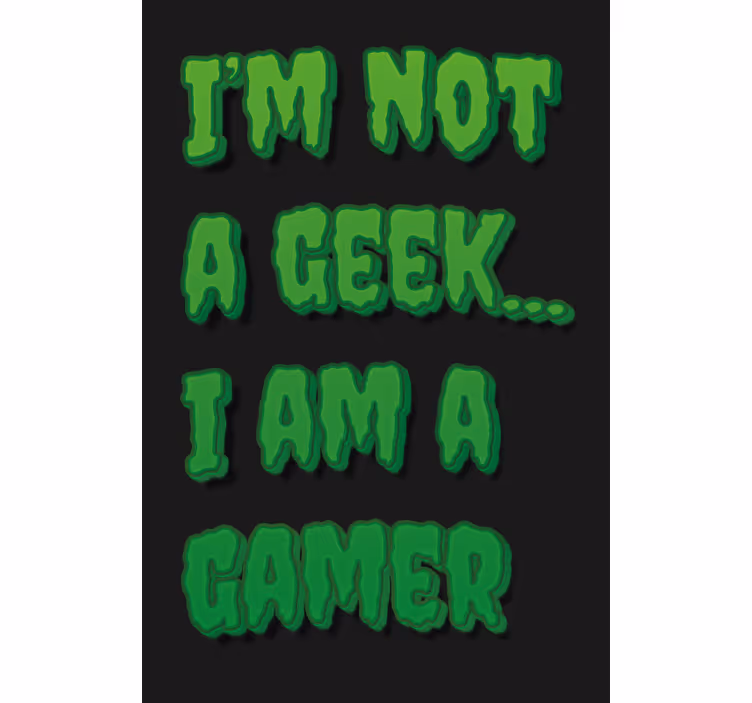 Gamer identiteitsverklaring rolgordijn met tekst - TenStickers