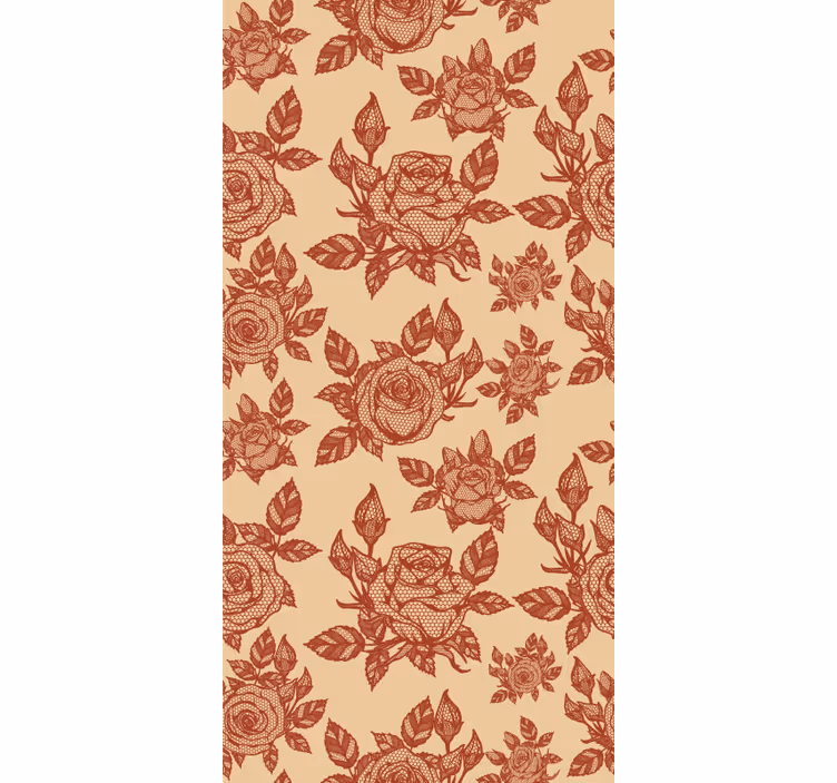 Raambekleding woonkamer Roze kant ontwerp - TenStickers
