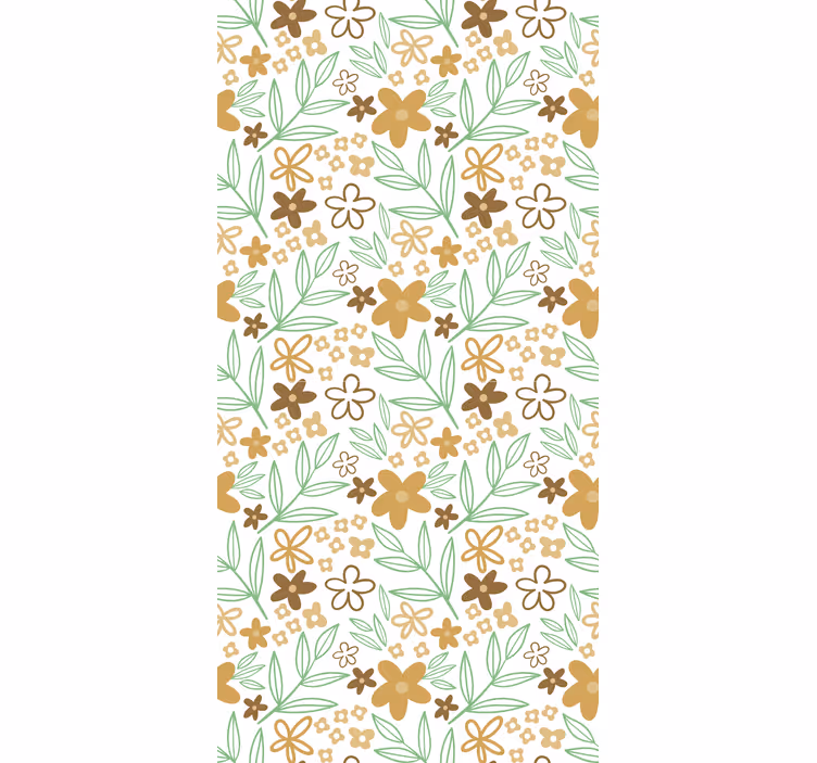 Bloemenmotief ontwerp rolgordijn bloemen en planten - TenStickers