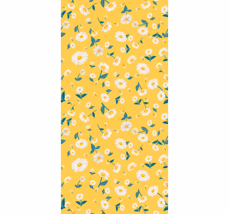 Bloemig zonnig gordijn rolgordijn bloemen en planten - TenStickers