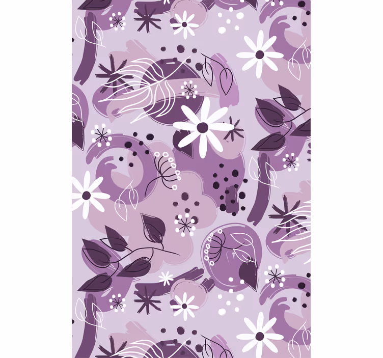 Rolgordijn bloemen Ander paars - TenStickers